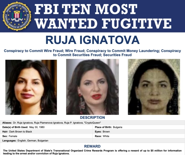 Le FBI recherche : Ruzha Ignatova