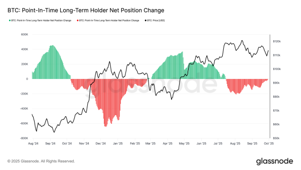 Évolution de la position nette des détenteurs de Bitcoin