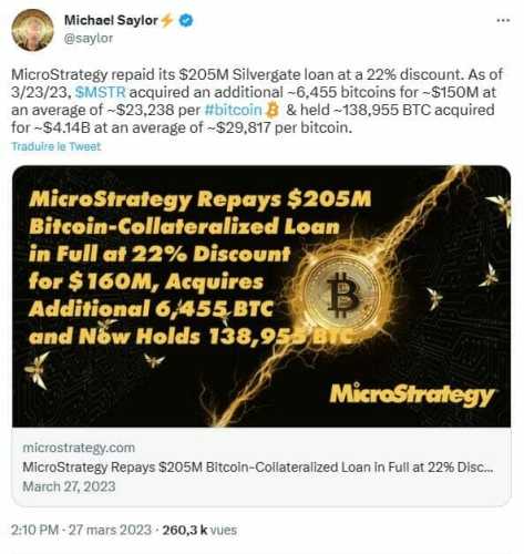 MicroStrategy achète 6455 bitcoins supplémentaires : un trésor de 139 000 BTC !
