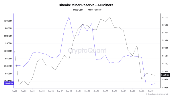 Réserve de mineurs de Bitcoin